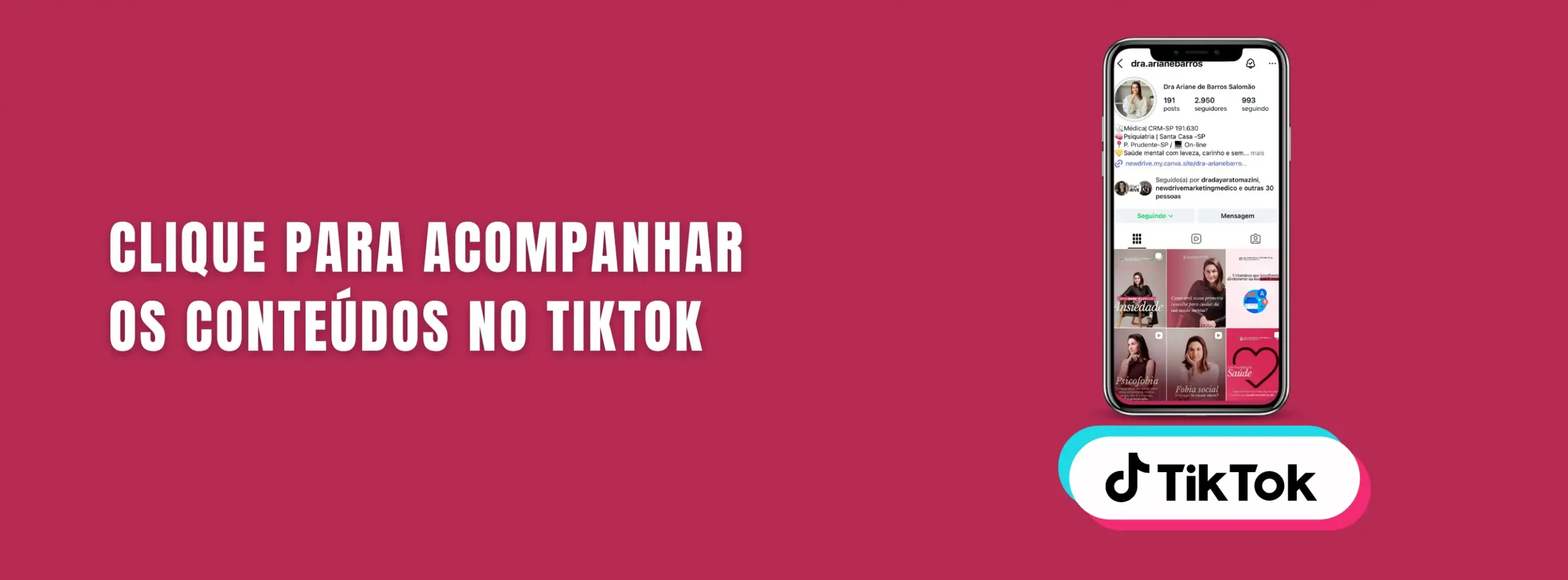 Acompanhe os conteúdos no TikTok